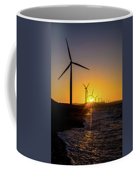 Bangui Coffee Mug featuring the photograph Pagudpod Windmill by Arj Munoz