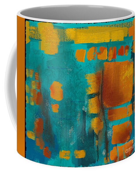 Digital Paint Coffee Mug featuring the digital art Painted Gold by Deb Nakano