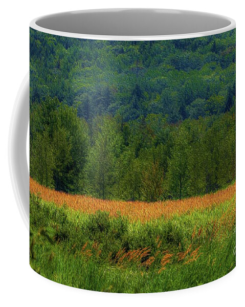 Acadia National Park Coffee Mug featuring the digital art Painted Meadow by Patti Powers
