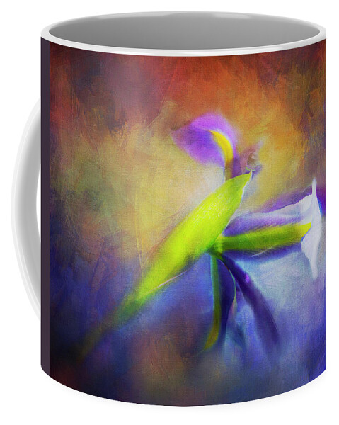 Iris Coffee Mug featuring the photograph Painted Siberian Iris by Theresa Tahara