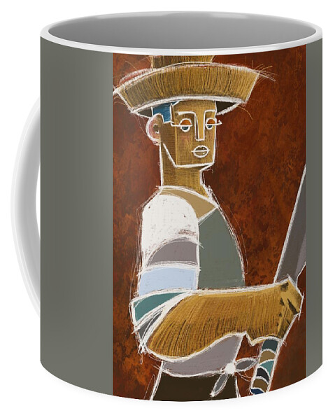 Man Coffee Mug featuring the painting Paladin de la Cultura by Oscar Ortiz