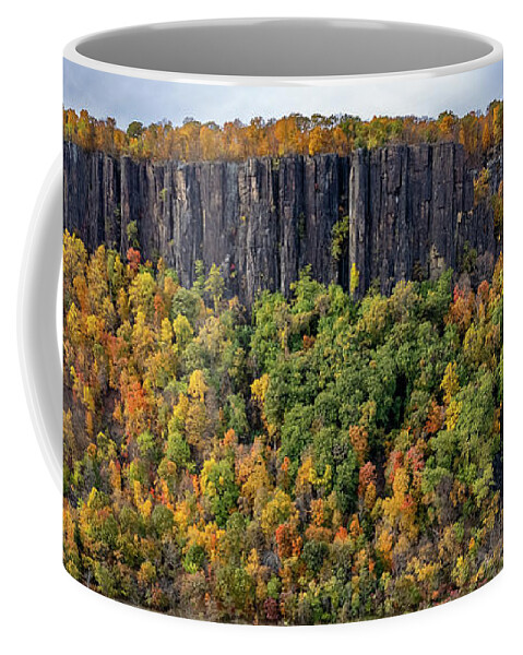 Autumn Coffee Mug featuring the photograph Palisade Cliffs in Autumn 3 by Kevin Suttlehan