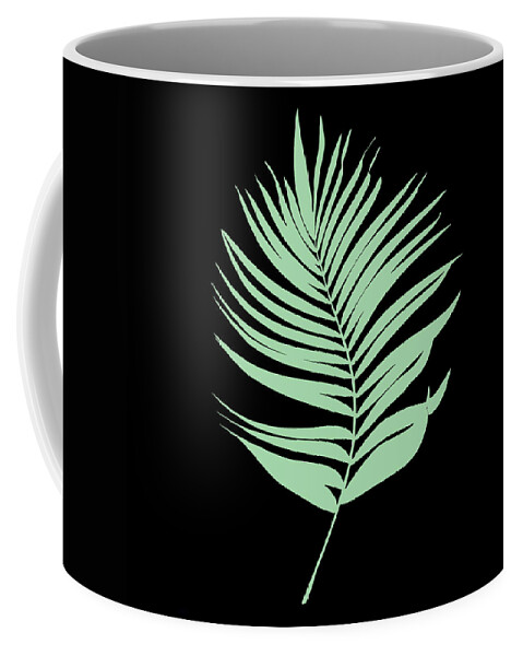 Palm Coffee Mug featuring the digital art Palm Leaf Design 162 by Lucie Dumas