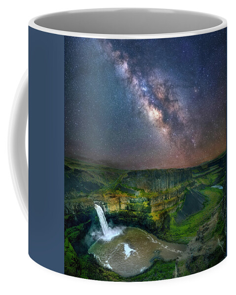 Palouse Coffee Mug featuring the photograph Palouse Falls Milky Way by Michael Ash