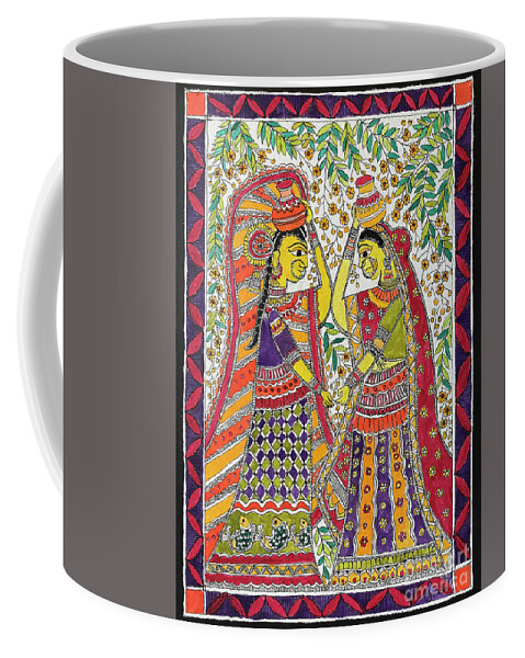  Coffee Mug featuring the painting Panihari by Jyotika Shroff