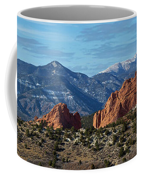 Garden Of The Gods Coffee Mug featuring the photograph Panorama of Garden of the Gods by Steven Krull