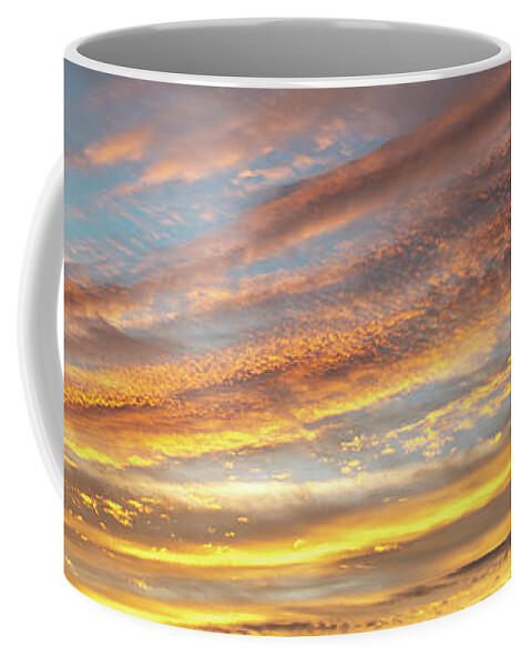 Sunset Coffee Mug featuring the photograph Panoramic sunset sky by Delphimages Photo Creations