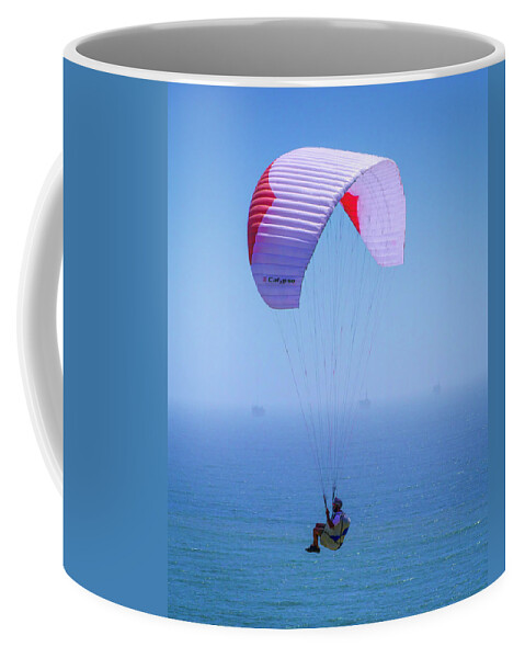 Paragliders Coffee Mug featuring the photograph Paragliding on a Breezy Afternoon 11 5.30.22 by Lindsay Thomson