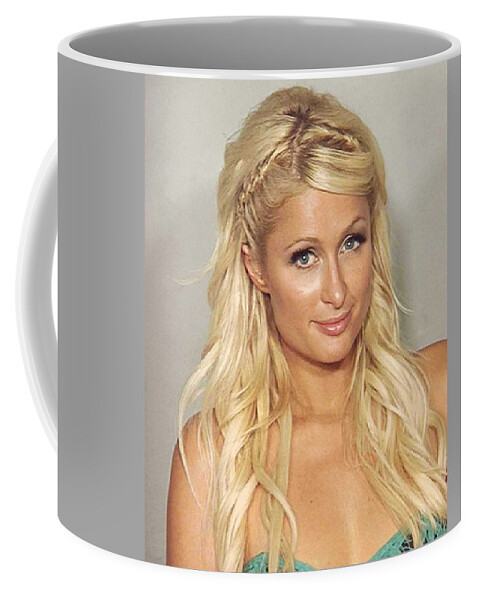 Paris Hilton Mug Shot Mugshot Coffee Mug by Tony Rubino - Pixels