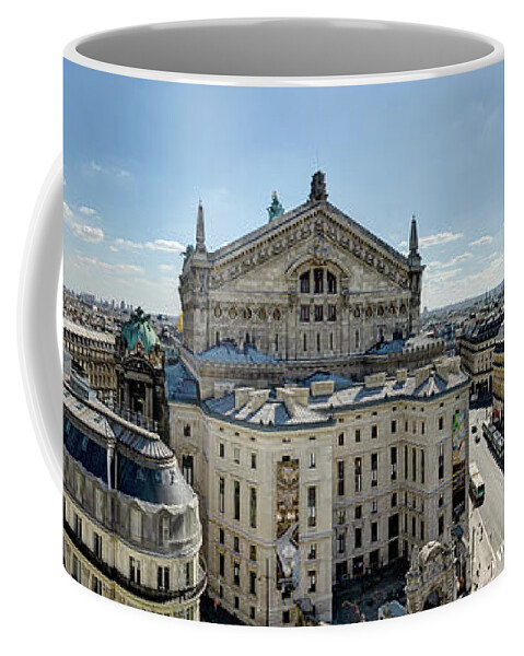 Opera House Paris Coffee Mug featuring the photograph Paris Opera from Lafayette by Weston Westmoreland