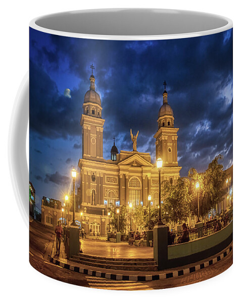 Santiago Coffee Mug featuring the photograph Parque Cespedes by Micah Offman