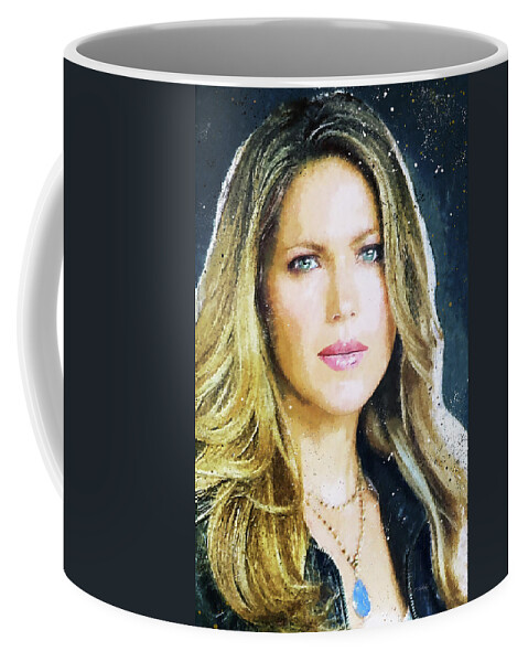 Pascale Hutton Coffee Mug featuring the painting Pascale Hutton by Jordan Blackstone