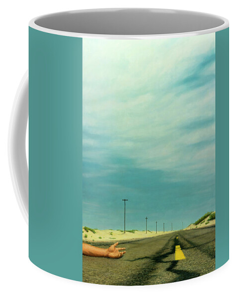 Highway Coffee Mug featuring the painting Pass With Care by James W Johnson