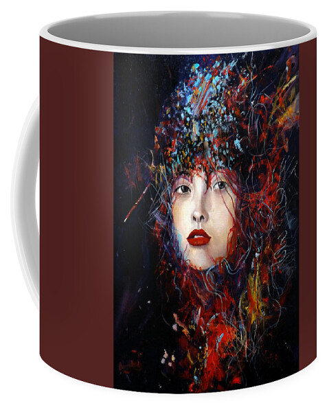 Female.impressionism Coffee Mug featuring the painting Passion by Barry BLAKE