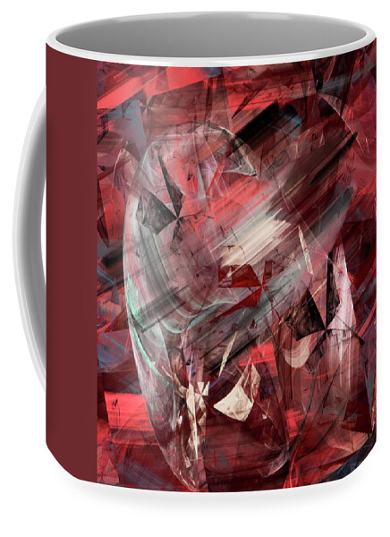 Abstract Expressionism Coffee Mug featuring the digital art Passion Of Balzac Age /CAGO Gallery Choice in All Abstraction 2021 by Aleksandrs Drozdovs
