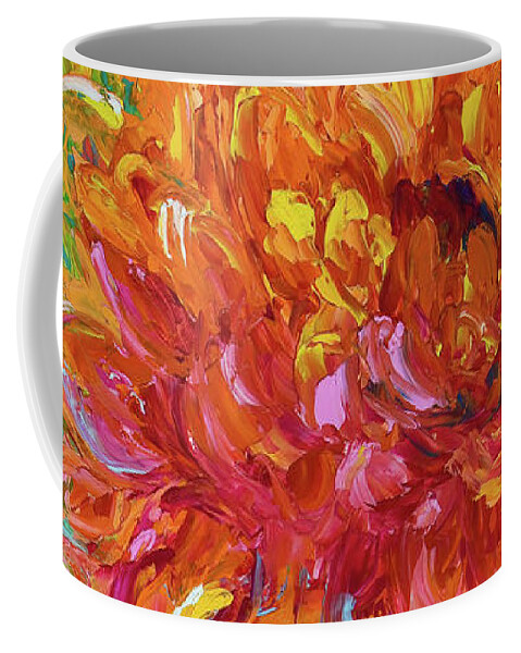Dahlia Coffee Mug featuring the painting Passion by Talya Johnson