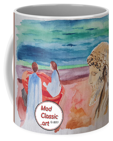 Masterpiece Paintings Coffee Mug featuring the painting Past and Future ModClassic Art by Enrico Garff