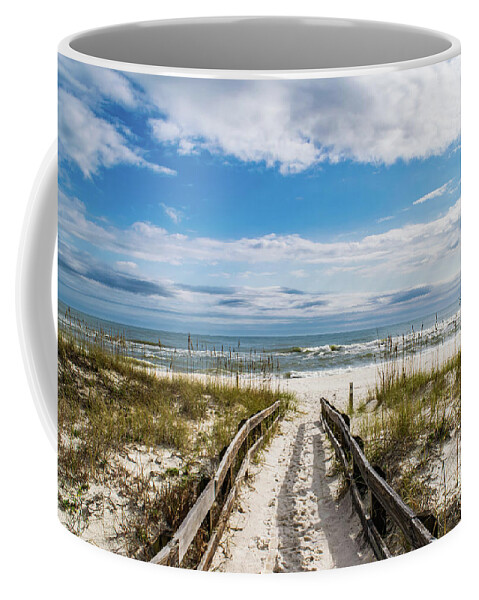 Path Coffee Mug featuring the photograph Pathway to the Beach, Perdido Key, Florida by Beachtown Views