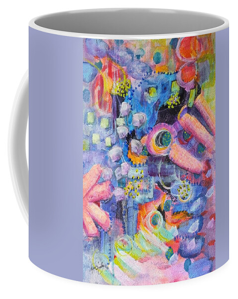 Journey Coffee Mug featuring the painting Pathways 4 by Ingrid Lindberg