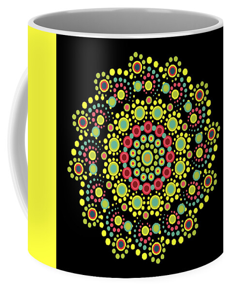 Mandala Coffee Mug featuring the digital art Linda's Art-1 by Vicky Edgerly