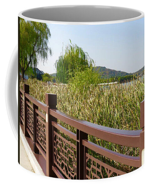 China Coffee Mug featuring the photograph Peace Walk by Kerry Obrist