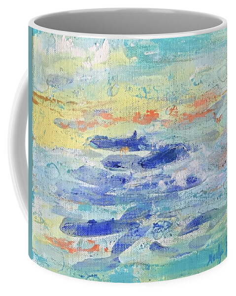 Beach Coffee Mug featuring the painting Peaceful Afternoon by Medge Jaspan