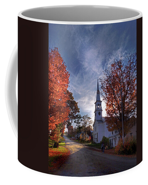 Peacham Vermont Coffee Mug featuring the photograph Peacham Vermont Congregational Church by Nancy Griswold