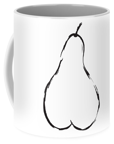 Minimalist Coffee Mug featuring the digital art Pear, Vegetarian Sublimation Art by Cu Biz