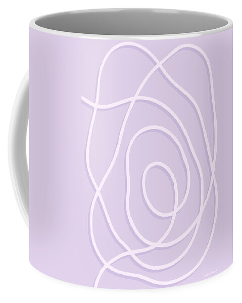 Nikita Coulombe Coffee Mug featuring the painting Pearl Drop 6 in lavender by Nikita Coulombe