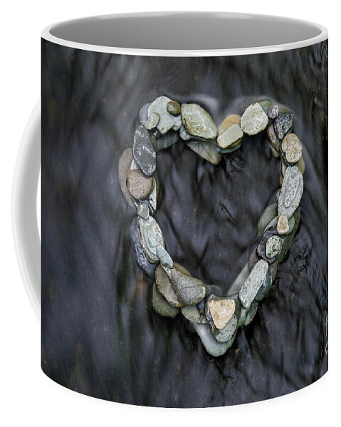 Heart Coffee Mug featuring the photograph Pebble Heart by Tim Gainey