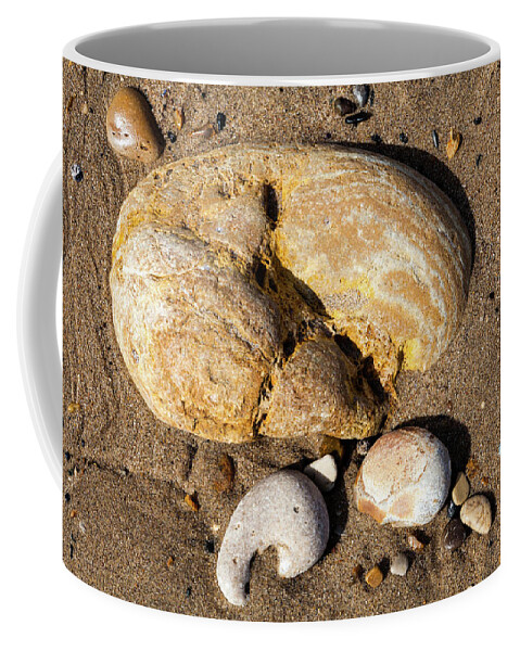 United Kingdom Coffee Mug featuring the photograph Pebbles at Low Tide by Richard Donovan