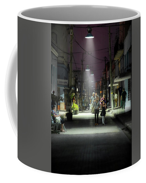 Cuba Coffee Mug featuring the photograph Pedestrian street in Camaguey by Micah Offman
