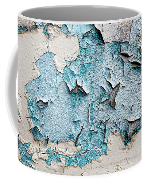 Peeling Paint Antigua Blue Off-white Coffee Mug featuring the photograph Peeling Paint in Antigua by David Morehead