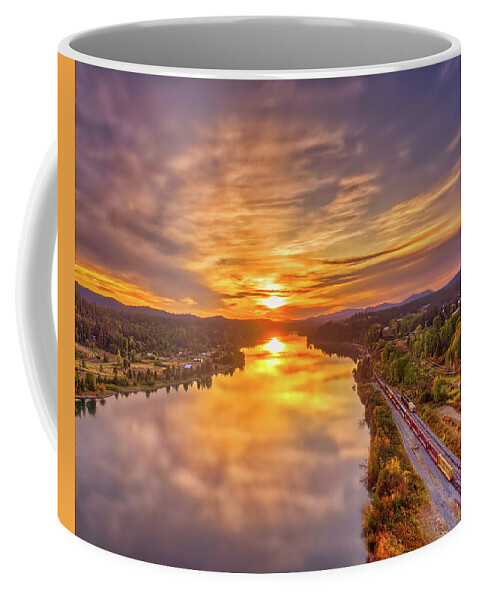 Pend Oreille Coffee Mug featuring the photograph Pend Oreille River Sunset by Dan Eskelson