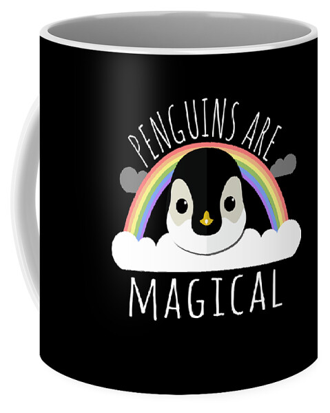Funny Coffee Mug featuring the digital art Penguins Are Magical by Flippin Sweet Gear