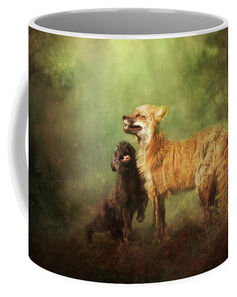 Fox Coffee Mug featuring the digital art Perfect Bliss by Nicole Wilde