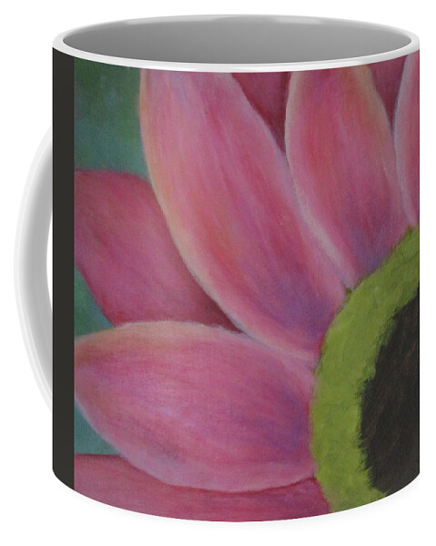 Flower Coffee Mug featuring the painting Petalled Pink by Jen Shearer