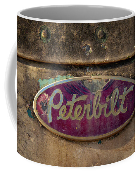 Peterbilt Truck Nameplate Coffee Mug featuring the photograph Peterbilt by Roger Mullenhour