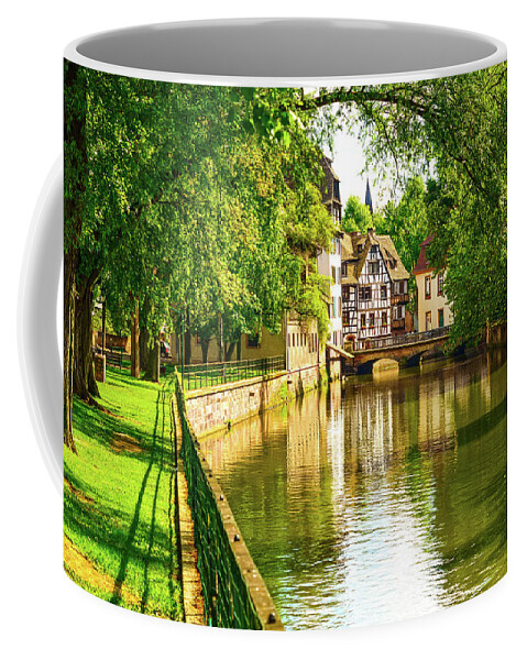 France Coffee Mug featuring the photograph Petite France canal in Strasbourg by Stefano Orazzini