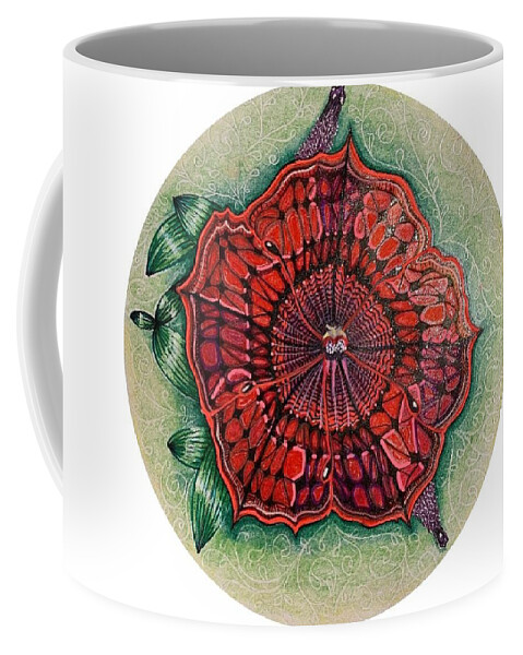 Flower Coffee Mug featuring the mixed media Petunia by Brenna Woods