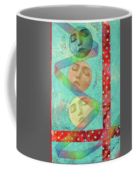 Phases Coffee Mug featuring the mixed media Phases 2 by Vivian Aumond