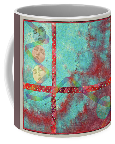 Wall Hanging Coffee Mug featuring the mixed media Phases by Vivian Aumond