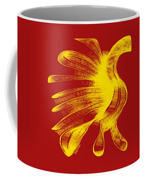 Phoenix Coffee Mug featuring the digital art Phoenix #1 by Ljev Rjadcenko