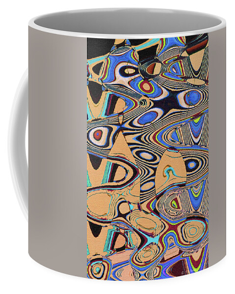 Phoenix Building Abstract Coffee Mug featuring the digital art Phoenix Building Abstract,#0087pa1c by Tom Janca