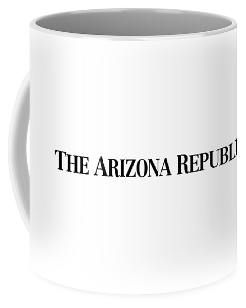 Phoenix Coffee Mug featuring the digital art Arizona Republic Print Logo Black by Gannett Co