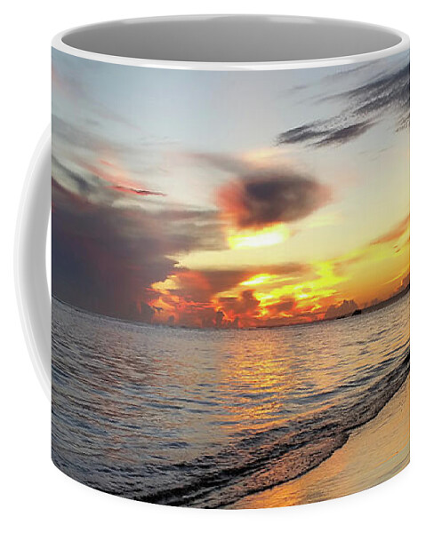 Beach Coffee Mug featuring the photograph Photo 109 beach sunset by Lucie Dumas