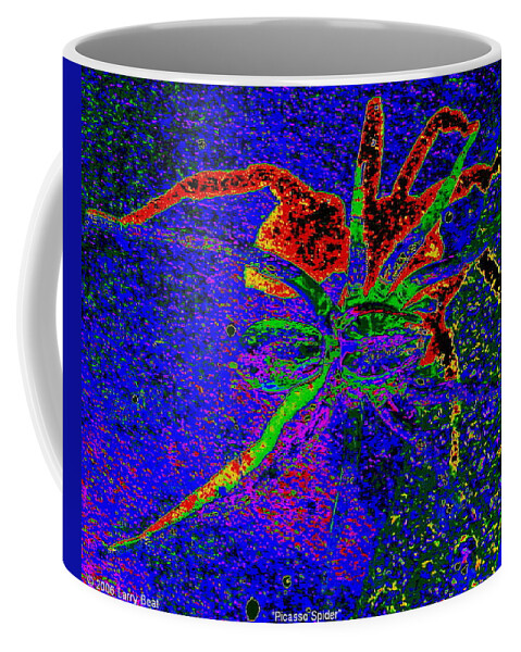Spider Coffee Mug featuring the digital art Picasso Spider by Larry Beat