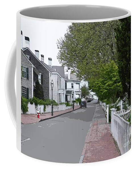 Street-scene Coffee Mug featuring the digital art Picket Fence by Kirt Tisdale