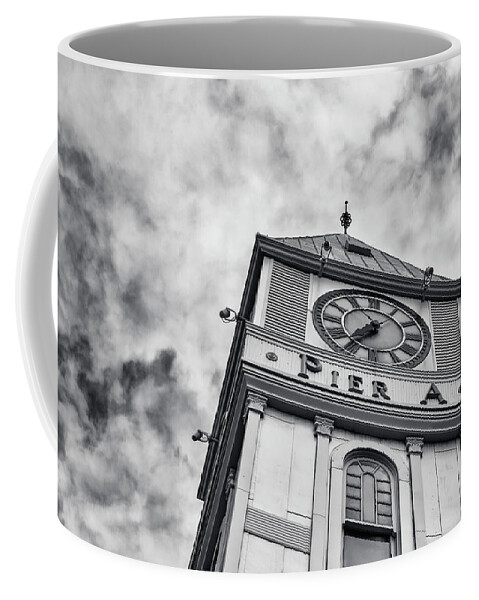 Pier A Coffee Mug featuring the photograph Pier A Clock Tower by Cate Franklyn