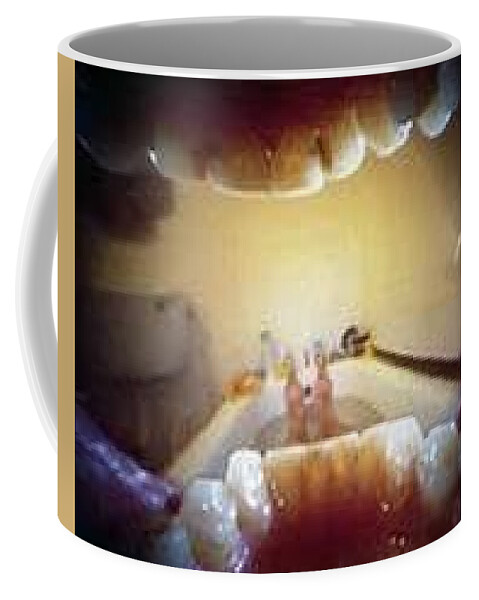 Pin Hole Open Mouth Bathtub Color Film Photograph Coffee Mug featuring the photograph pin hole Inside mouth Bath Tub by Kasey Jones